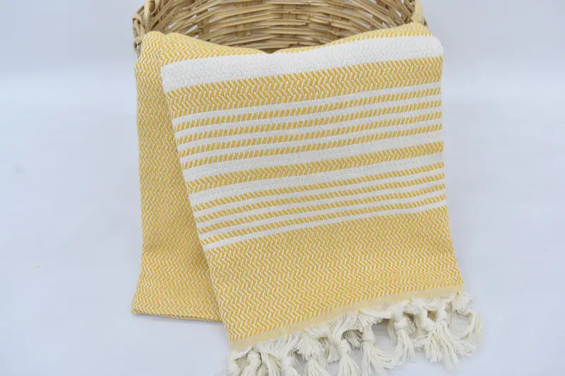 Beach Towel Gift, Family Gift, Bridesmaid Towel, Soft towel, Sand-free towel, 70x40 Cotton Striped Towel, Handwoven organic Turkish towel for spa - 8