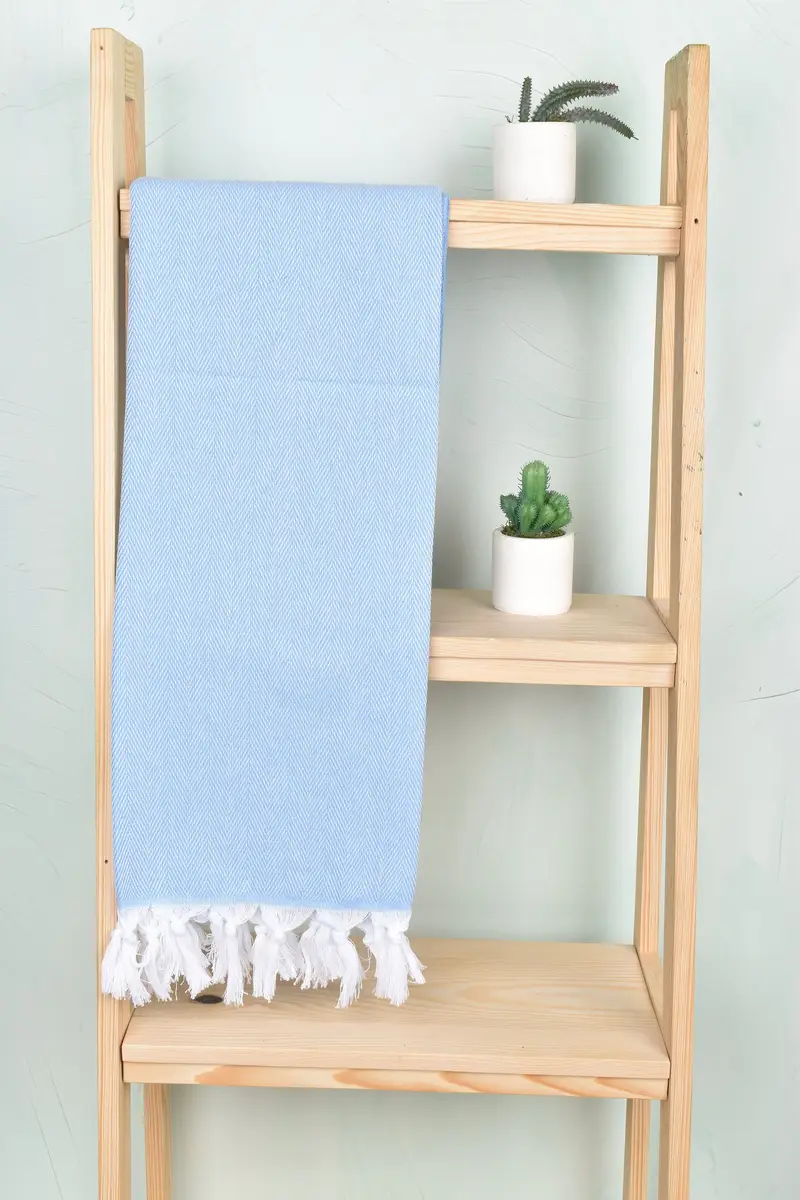 Decorative Towel, Gym Towel, Personalized Beach Towel, 70x40 Cotton Herringbone Towel, Cotton towel, Large Turkish Towel, Wedding Gift For Bride - 8