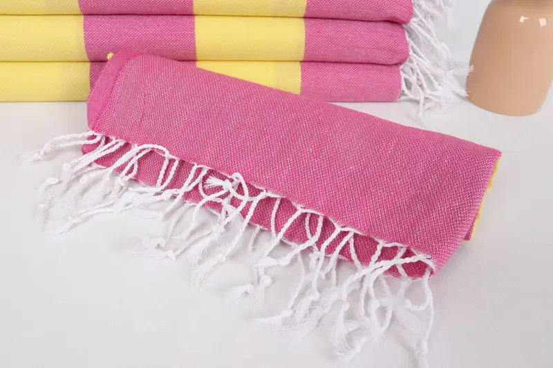 Beach Theme Wedding Gift, Personalized Dish Towel, Bathroom Towels, Bridal Party Gifts, Monogram Kitchen Towel, 40x20 Cotton Striped Towel - 4