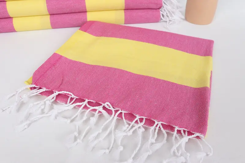 Beach Theme Wedding Gift, Personalized Dish Towel, Bathroom Towels, Bridal Party Gifts, Monogram Kitchen Towel, 40x20 Cotton Striped Towel - 5
