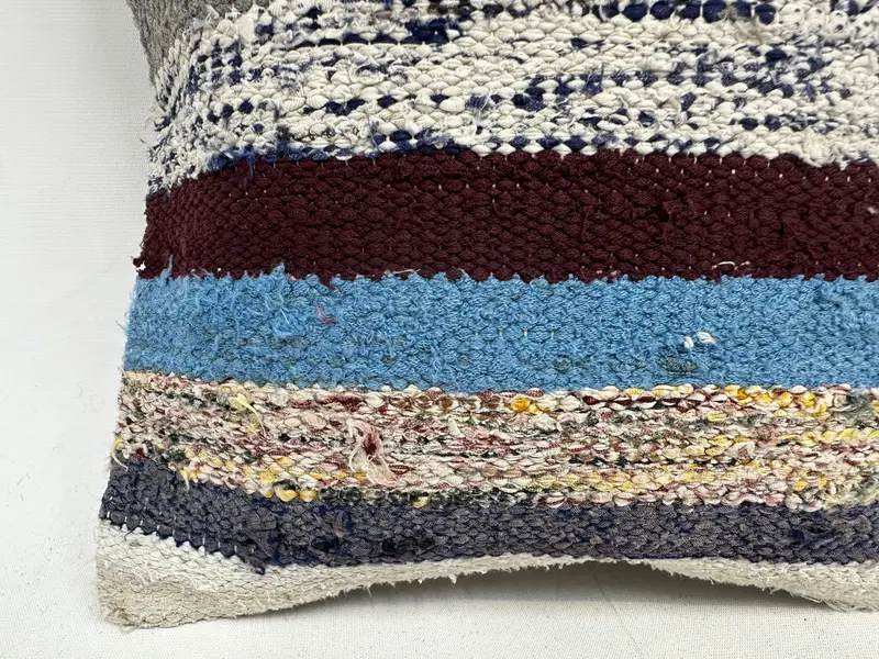 12x12 Blue Pillow, Vintage Pillow, Cushion, Tapestry Pillow Sham, Home Decor Pillow, Ottoman Cushion, Gift Pillow, Nautical Throw Pillow Case - 2