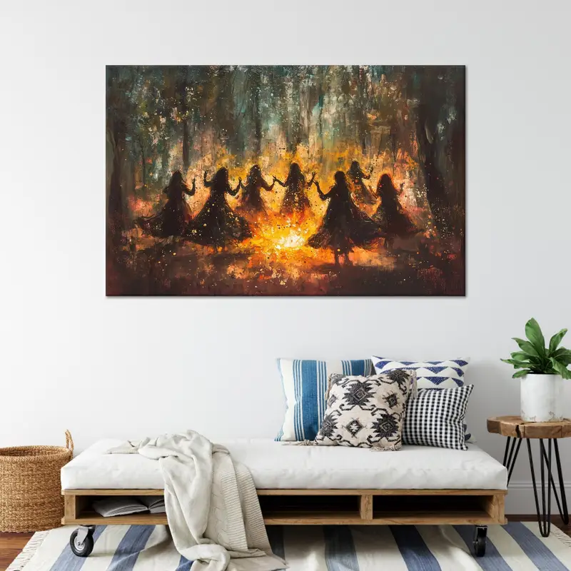 魅惑的なゴシックシュールな抽象キャンバスアートプリント