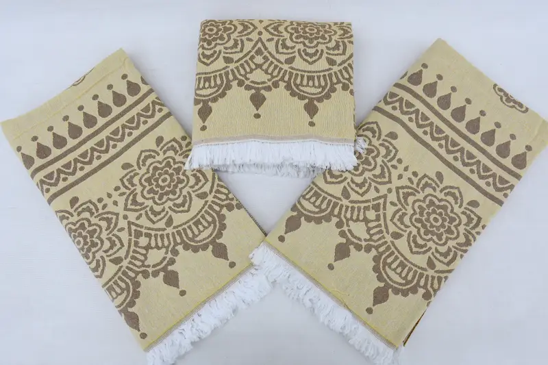 Bridesmaid Gifts, Hammam Towel USA, Luxury Beach Towel, Monogram Turkish Towel, Custom Towel, Halloween Gifts, 70x40 Cotton Floral Patterned Towel - 1
