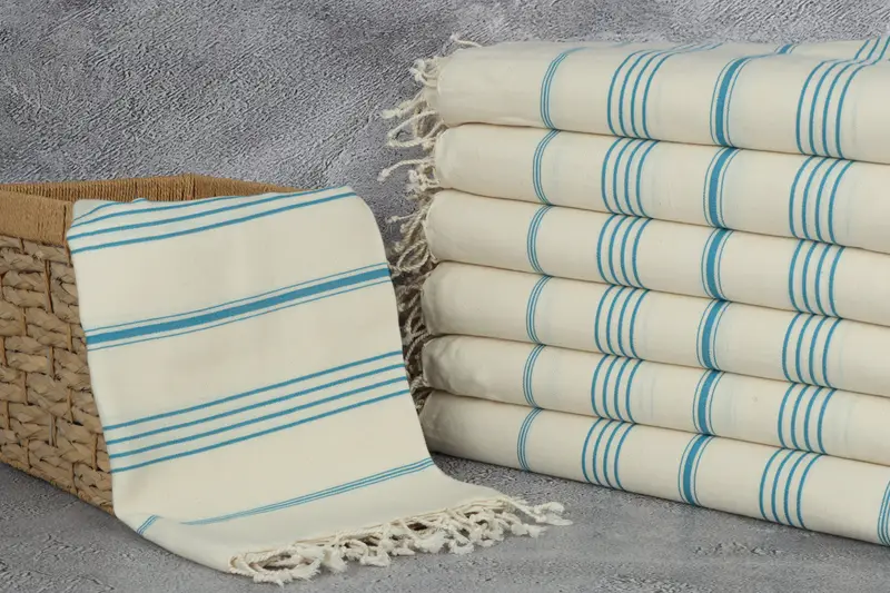 Peshtemal Towel USA, Bridesmaid Gifts, Turkish Bath Towel USA, 70x40 Linen Striped Towel, Best Friend Gift, Wedding Gift Ideas, Sand-resistant towel - 3