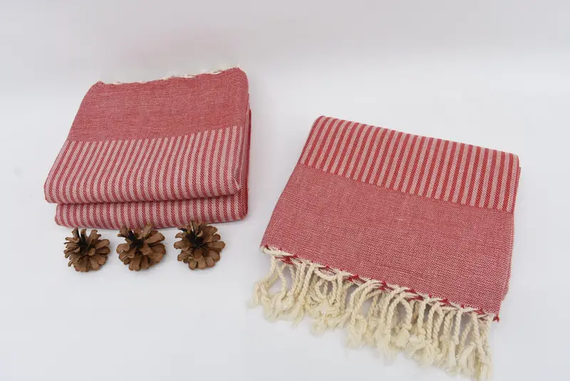 Bachelorette Party Gift, Turkish Towel Beach, Scarf Towel, 70x40 Cotton Striped Towel, Embroidery Towel, Welcome Wedding Gift, Bachelorette Gifts - 7