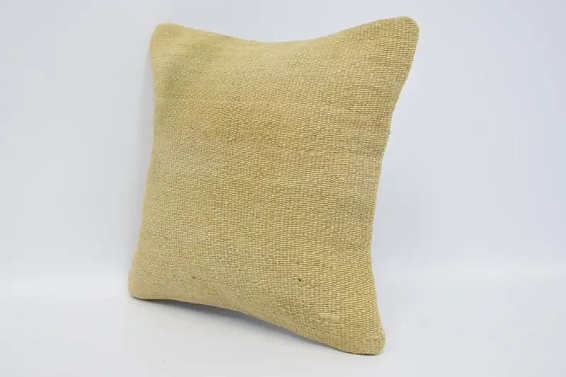 Turkish Kilim Pillow, 12x12 Beige Pillow Cover, Boho Pillow Sham Cover, Pillow Case, Turkish Pillow, Boho Chic Pillow Case, Sustainable Pillow Sham - 4