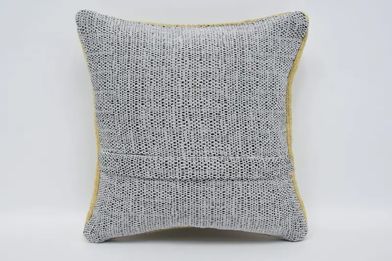 Turkish Kilim Pillow, 12x12 Beige Pillow Cover, Boho Pillow Sham Cover, Pillow Case, Turkish Pillow, Boho Chic Pillow Case, Sustainable Pillow Sham - 6