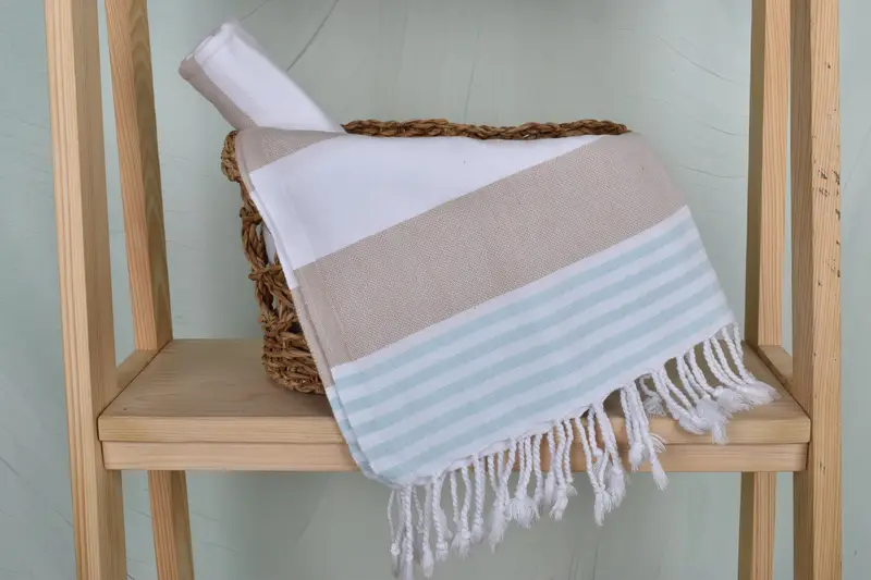 40x24 Cotton Striped Towel, Wedding Gift, Organic Towel, Personalized Gifts, Bachelorette Party Items, Bathroom Hand Towel, Personalized Dish Towel - 4