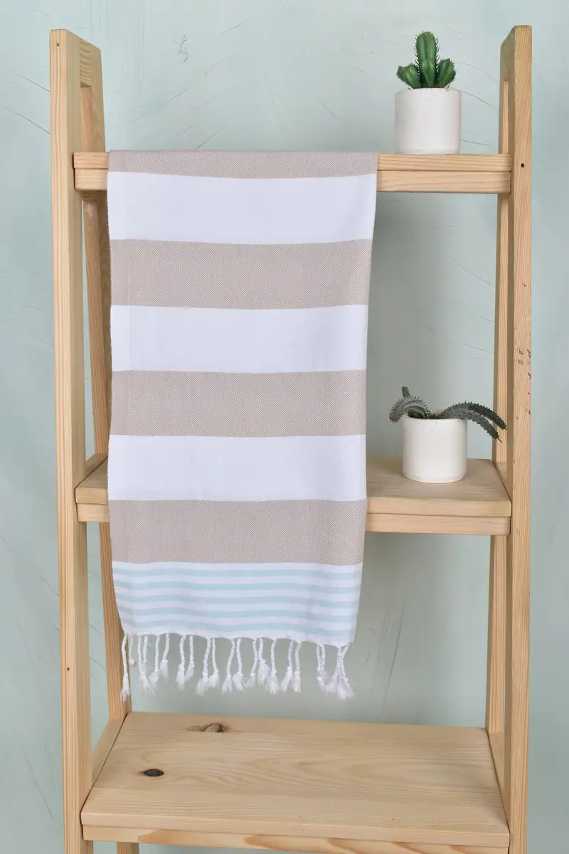 40x24 Cotton Striped Towel, Wedding Gift, Organic Towel, Personalized Gifts, Bachelorette Party Items, Bathroom Hand Towel, Personalized Dish Towel - 8