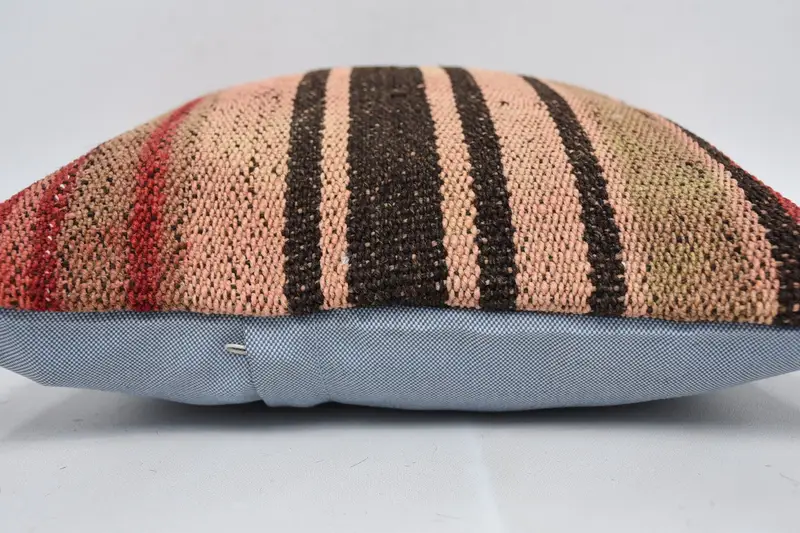 14x14 Red Cushion Case, Gift Pillow, Chair Pillow Case, Pillow for Sofa, Living Room Throw Cushion Case, Ethnical Kilim Rug Pillow, Pillow - 5