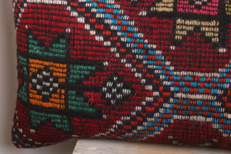16x48 Red Pillow Cover, Gift Pillow, Boho Chic Pillow Case, Square Throw Cushion Cover, Pillow Cover, Turkish Pillow, Kilim Pillow - 3