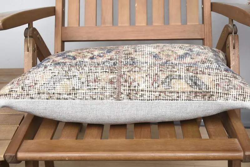 Tapestry Pillow, Handmade Pillow Sham, Interior Designer Pillow, Pillow for Couch, 12x20 Blue Pillow, Vintage Kilim Throw Pillow, Pillow - 5