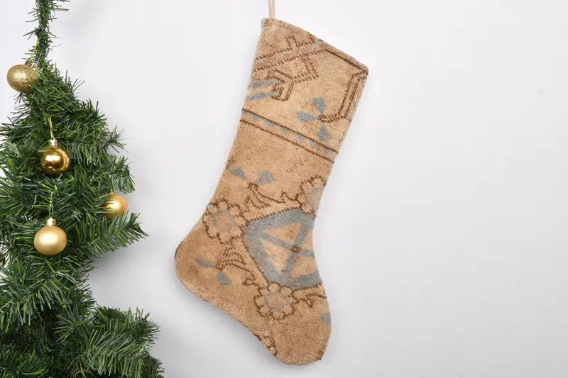 Şenlikli 7 İnç Noel Süsleri Desen Çorabı, Benzersiz Tatil Çorabı