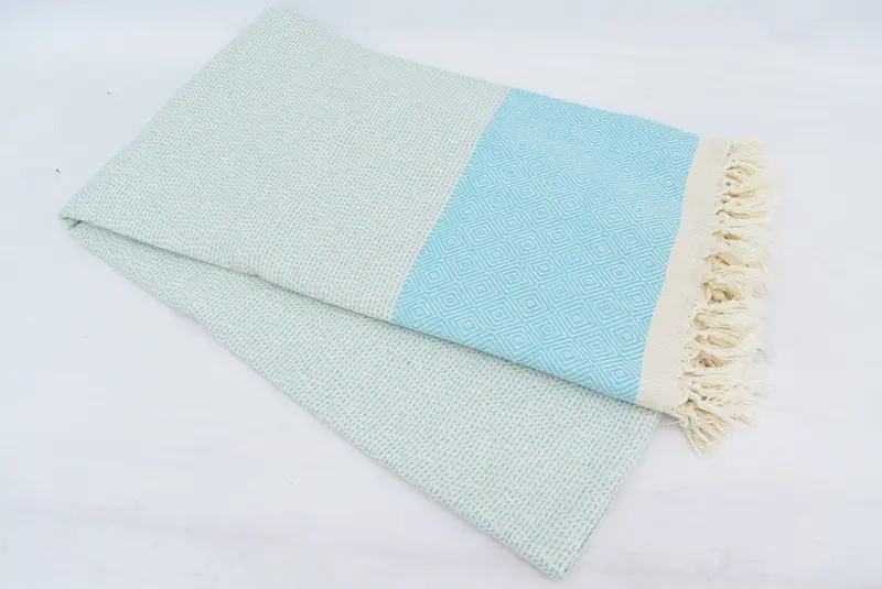 Turkish Cotton Blanket, Throw Blankets, Personalized Blanket, Throw Blanket Couch, Best Wedding Gift, Turkish Blanket, 104x80 Cotton Diamond Towel - 4