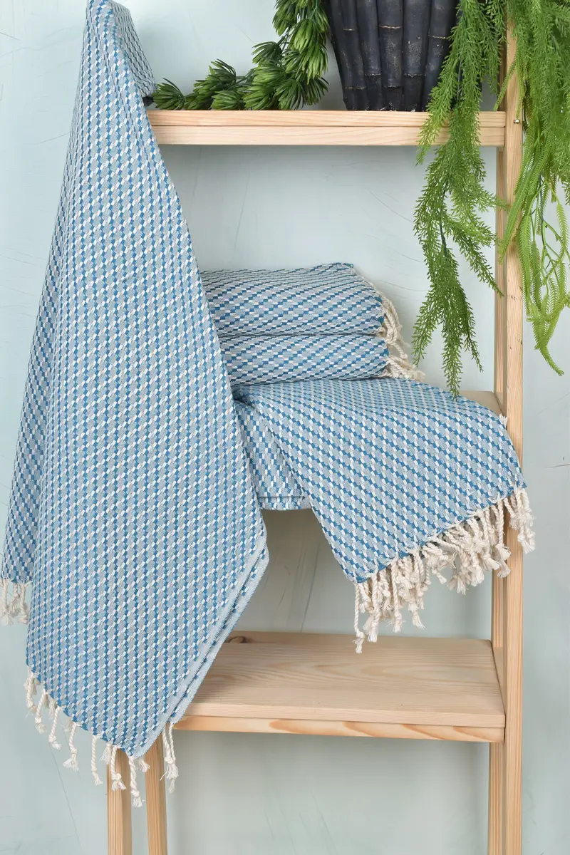 Wedding Shower Gift, Quick-Dry Beach Towel, 68x40 Cotton Geometric Towel, Home Decor Gifts, Spa Towel, Kids Beach Towel, Sand-resistant towel - 6