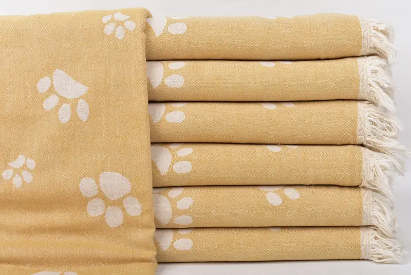 Custom Wedding Gifts, Fouta towel, Arizona Bachelorette Party Favors, Anniversary Gift For Her, 70x36 Cotton Paw Design Towel, Bridal Shower Favors - 2