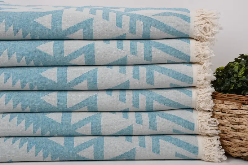 Friends Beach Towel, Organic Towel, Personalized Gift For Him, Large Turkish Towel, 76x40 Cotton Geometric Towel, Bath towel, Travel towel - 2