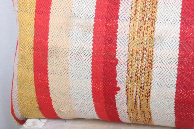 Turkish Pillow, 16x36 White Cushion Case, Gift Pillow, Sofa Bolster Pillow Cover, Vintage Kilim Throw Pillow, Pillow Sham - 3