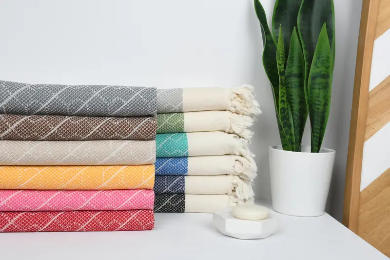 Personalized Gifts, Wedding Gift, Monogram Kitchen Towel, Summer Gift, Wedding Shower Gift, 36x18 Cotton Geometric Towel, Custom Name Towel - 2