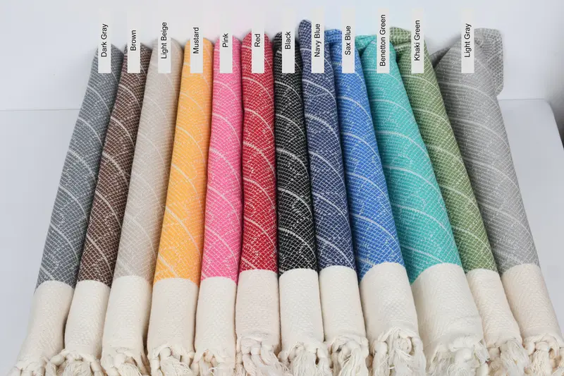 Personalized Gifts, Wedding Gift, Monogram Kitchen Towel, Summer Gift, Wedding Shower Gift, 36x18 Cotton Geometric Towel, Custom Name Towel - 1