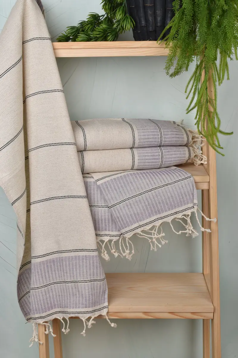 Monogram Tea Towel, Travel Towel, Turkish Tea Towel, Turkish Hand Towel, Valentine Day Gift For Her, 40x20 Linen Striped Towel, Bridesmaid Gifts - 6