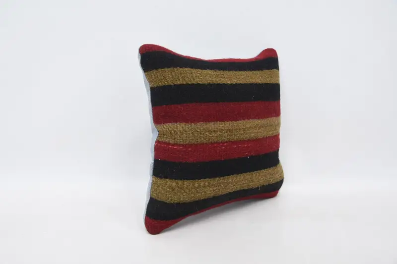 Gift Pillow, Cushion Cover, Tribal Pillow Sham, Decorative Cushion Cover, Vintage Kilim Pillow, 12x12 Red Cushion Case, Pillow for Couch - 3