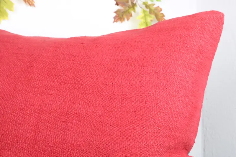 Interior Designer Pillow, Handmade Kilim Cushion, Decorative Bolster Pillow Sham, Home Decor Pillow, 32x32 Red Cushion Cover, Cushion Cover - 5