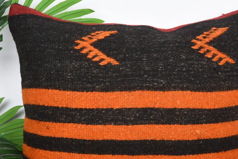 Boho Pillow, 20x20 Brown Cushion Case, Kilim Pillow Cover, Tribal Pillow Sham, Cushion Case, Outdoor Throw Cushion Case, Interior Designer Pillow - 2