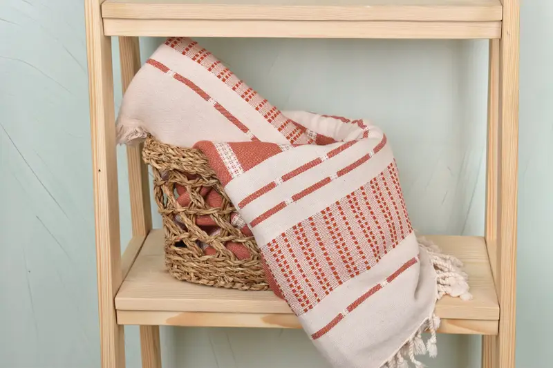 Xmas Gifts, Organic Turkish towel, Turkish towel, Turkish bath towel, Handwoven Turkish Towel, Luxury Turkish Bath Towel, 68x36 Cotton Striped Towel - 4
