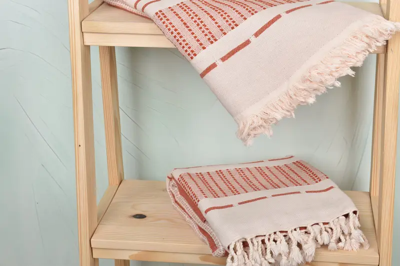 Xmas Gifts, Organic Turkish towel, Turkish towel, Turkish bath towel, Handwoven Turkish Towel, Luxury Turkish Bath Towel, 68x36 Cotton Striped Towel - 5