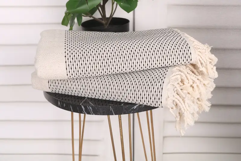 Bridal Party Gifts, Turkish towel, 70x40 Cotton Polka Dot Towel, Beach Towel Gift, Scarf Towel, Personalized Wedding Gift, Turkish Beach Towel Bulk - 3