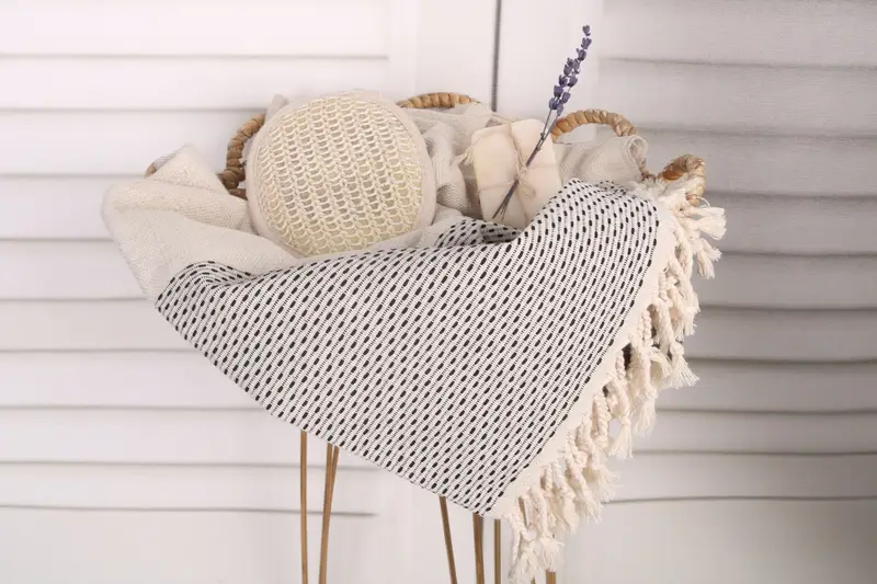 Bridal Party Gifts, Turkish towel, 70x40 Cotton Polka Dot Towel, Beach Towel Gift, Scarf Towel, Personalized Wedding Gift, Turkish Beach Towel Bulk - 2
