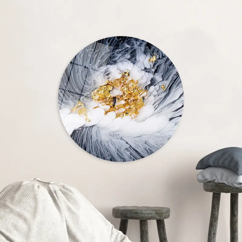 豪華な抽象喫煙キャンバス: コンテンポラリースモークアートプリント