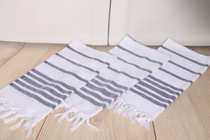 Gift For The Home, Christmas Gift, Bathroom Towels, Personalized Hand Towel, Holiday Towel, Monogram Kitchen Towel, 36x24 Cotton Herringbone Towel - 6