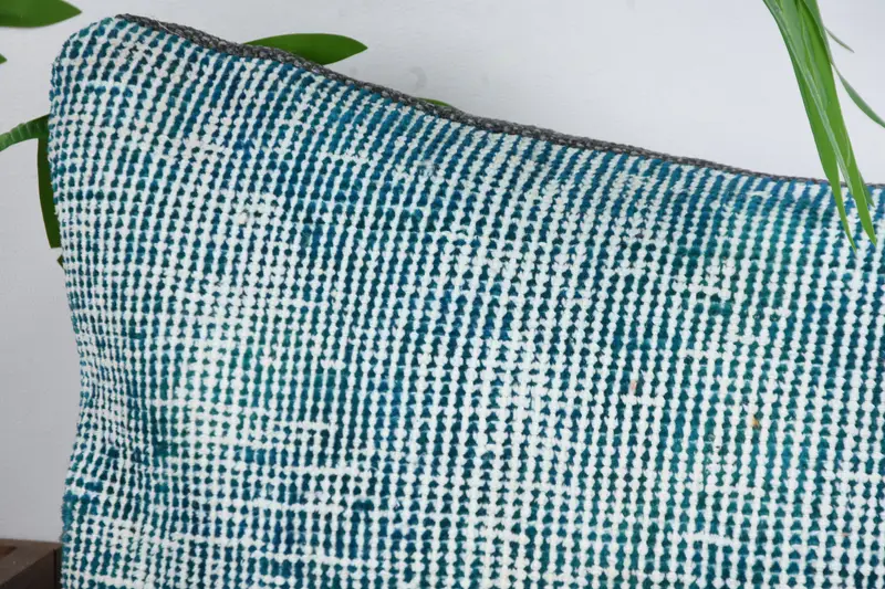 Home Decor Pillow, Aesthetic Pillow, Boho Pillow Sham Cover, Authentic Cushion Cover, Pillow Cover, 12x36 Green Cushion Case, Handmade Kilim Cushion - 2