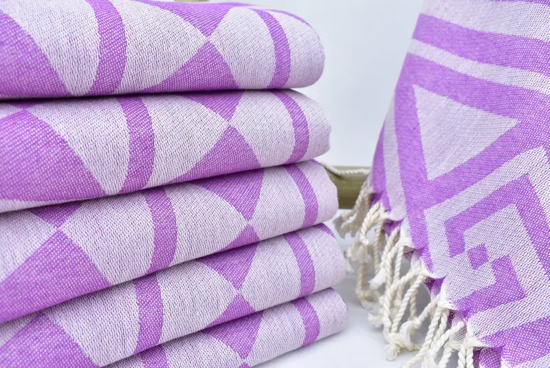 68x40 Cotton Geometric Towel, Turkish Towel USA, Bridal Shower Gift, Bachelor Gift, Bridal Shower Favors, Luxury Turkish beach towel with fringe - 3