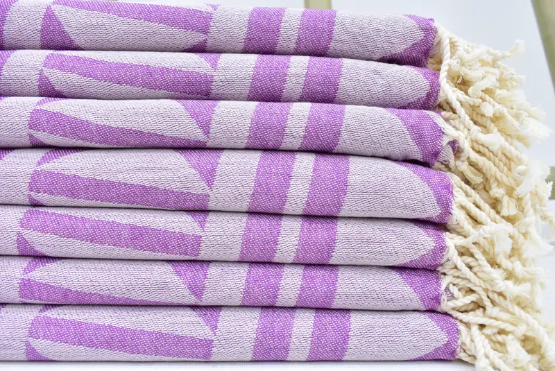 68x40 Cotton Geometric Towel, Turkish Towel USA, Bridal Shower Gift, Bachelor Gift, Bridal Shower Favors, Luxury Turkish beach towel with fringe - 2