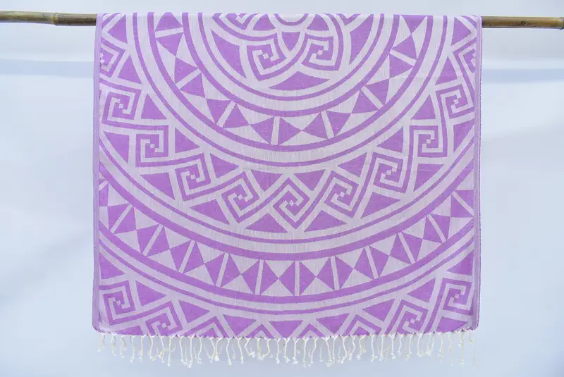 68x40 Cotton Geometric Towel, Turkish Towel USA, Bridal Shower Gift, Bachelor Gift, Bridal Shower Favors, Luxury Turkish beach towel with fringe - 1