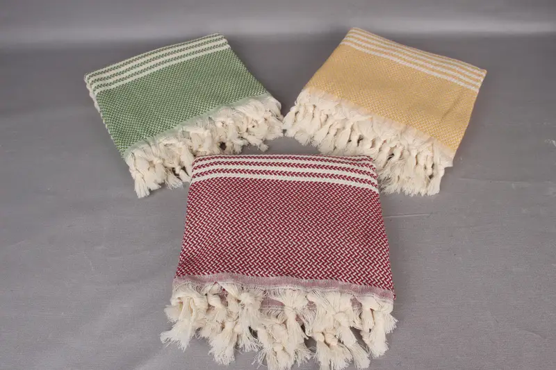 Embroidered Turkish Towel, 70x40 Cotton Striped Towel, Large Turkish Towel, Beach towel, Best Friend Gift Ideas, Wedding Gifts Towel, Organic Towel - 6