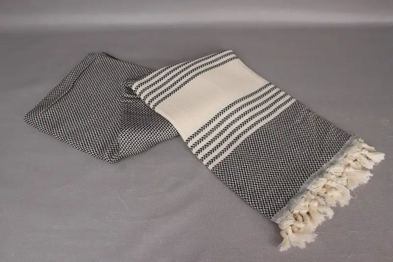 Embroidered Turkish Towel, 70x40 Cotton Striped Towel, Large Turkish Towel, Beach towel, Best Friend Gift Ideas, Wedding Gifts Towel, Organic Towel - 7