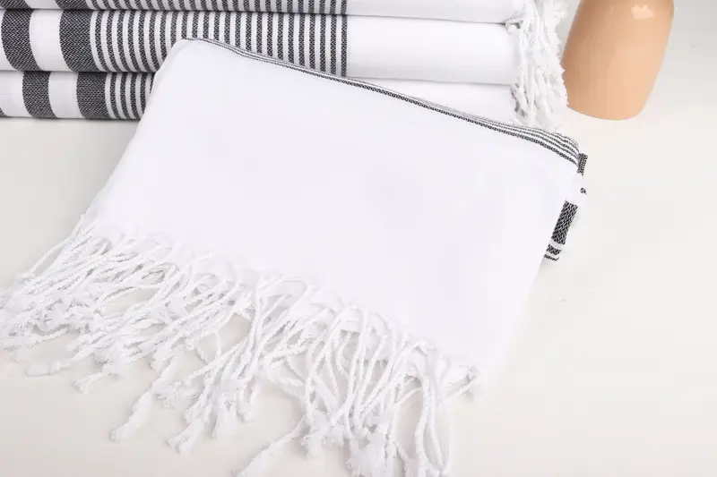 Monogram Beach Towel, Turkish Towel USA, 70x40 Cotton Striped Towel, Handwoven Turkish Towel, Bachelorette Party Favors Beach, Best Beach Towel - 4