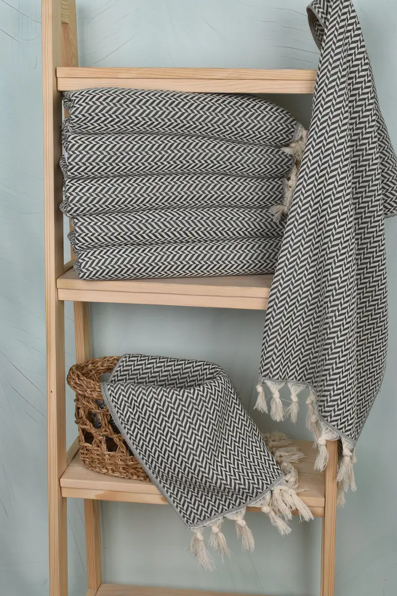Bathroom Towels, Personalized Gifts, Bulk Order Towel, 36x18 Cotton Chevron Towel, Kitchen Towel, Bachelor Gifts, Best Friend Wedding Gift - 3