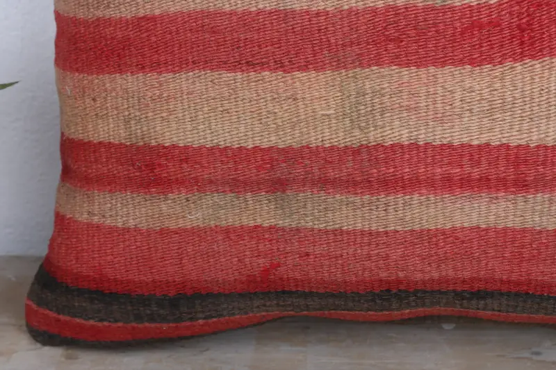 20x20 Red Cushion Cover, Handmade Throw Pillow, Pillow Case, Kilim Cushion Sham, Art Deco Pillow, Boho Pillow Sham Cover, Home Decor Pillow - 3