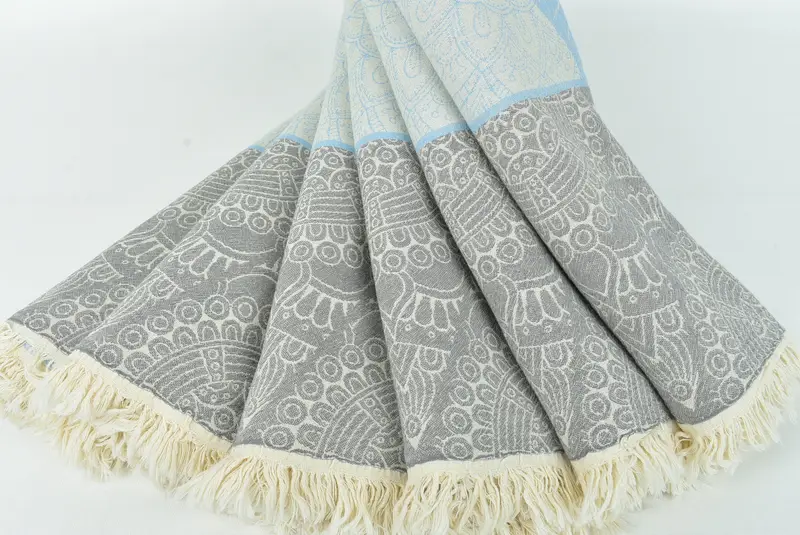 Sand-resistant Turkish towel for the beach, 70x40 Cotton Geometric Towel, Monogrammed Beach Towel, Bridal Gifts, Sand-free towel, Bridesmaid Gifts - 6