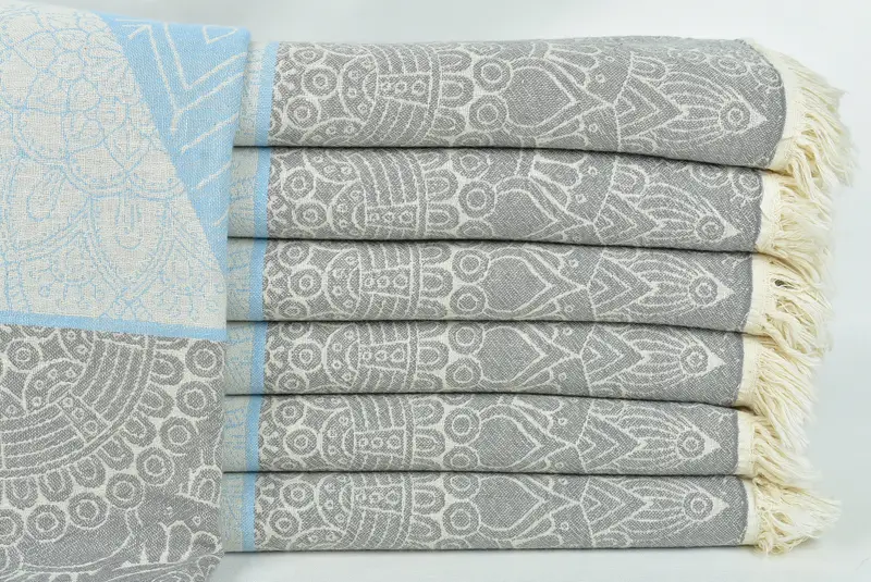 Sand-resistant Turkish towel for the beach, 70x40 Cotton Geometric Towel, Monogrammed Beach Towel, Bridal Gifts, Sand-free towel, Bridesmaid Gifts - 3