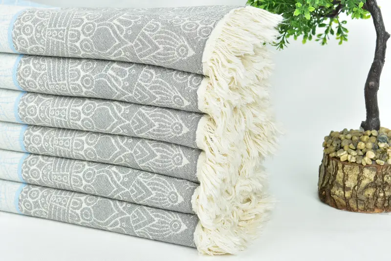 Sand-resistant Turkish towel for the beach, 70x40 Cotton Geometric Towel, Monogrammed Beach Towel, Bridal Gifts, Sand-free towel, Bridesmaid Gifts - 5