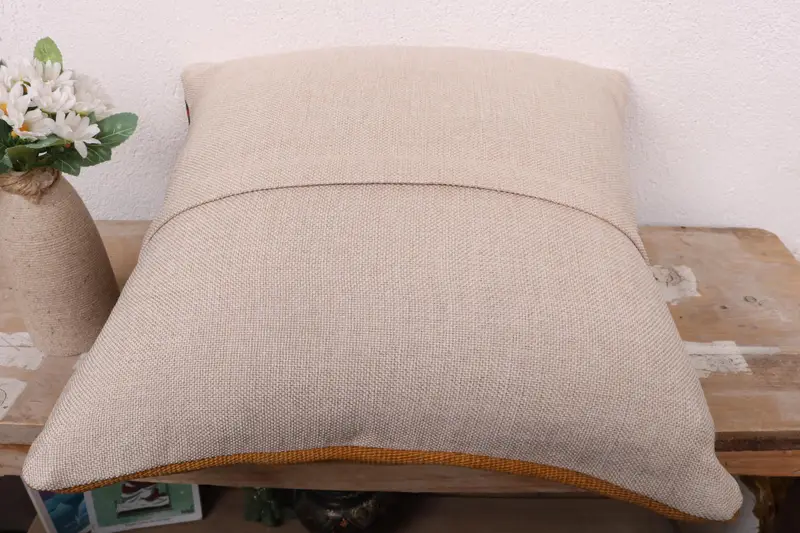 16x16 Brown Pillow, Turkish Pillow, Kilim Cushion Sham, Interior Designer Pillow, Sofa Bolster Cushion Case, Neutral Cushion Cover, Pillow Case - 7