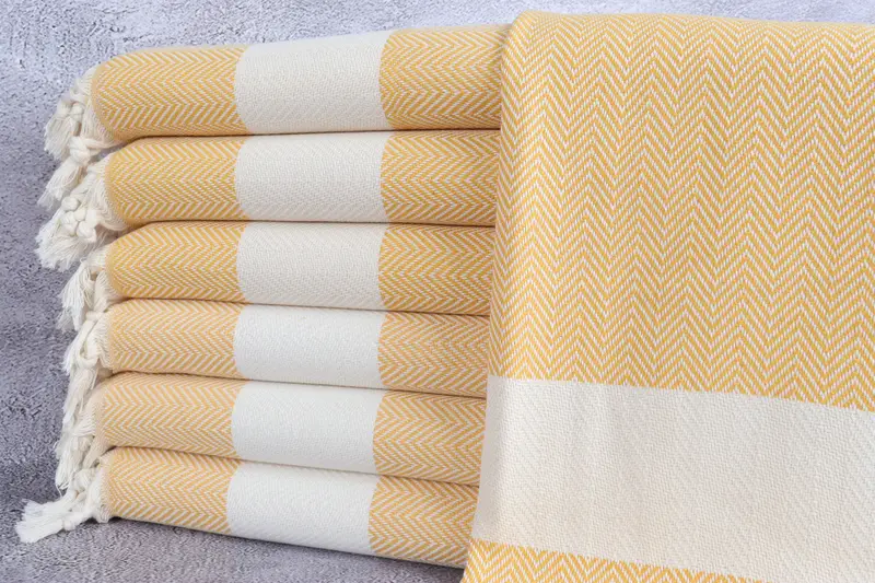 Custom Gifts, Bridesmaid Towel, Travel Towel, 36x18 Cotton Herringbone Towel, Wedding Gift, Gift For Her, Wedding Favors, Bridesmaid Gifts - 1