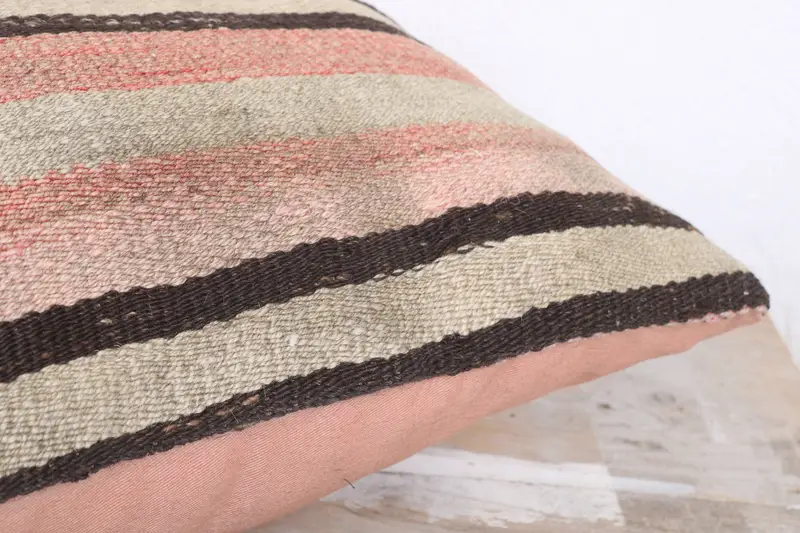 Kilim Cushion Sham, Pillow for Sofa, 12x20 Beige Cushion, Retro Throw Pillow Cover, Pet Pillow, Vintage Pillow, Tribal Cushion Cover, Pillow Cover - 6