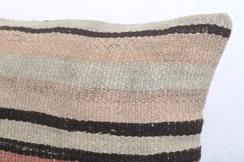 Kilim Cushion Sham, Pillow for Sofa, 12x20 Beige Cushion, Retro Throw Pillow Cover, Pet Pillow, Vintage Pillow, Tribal Cushion Cover, Pillow Cover - 5